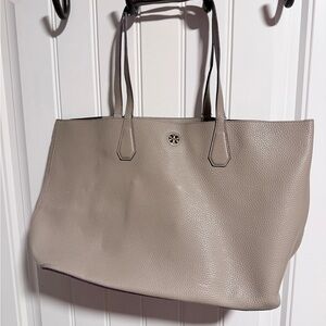 Tory Burch Taupe Leather Tote